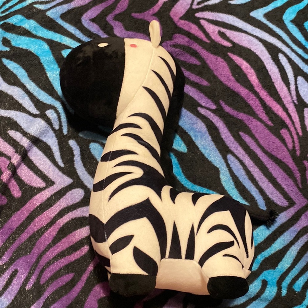 Tall zebra plush